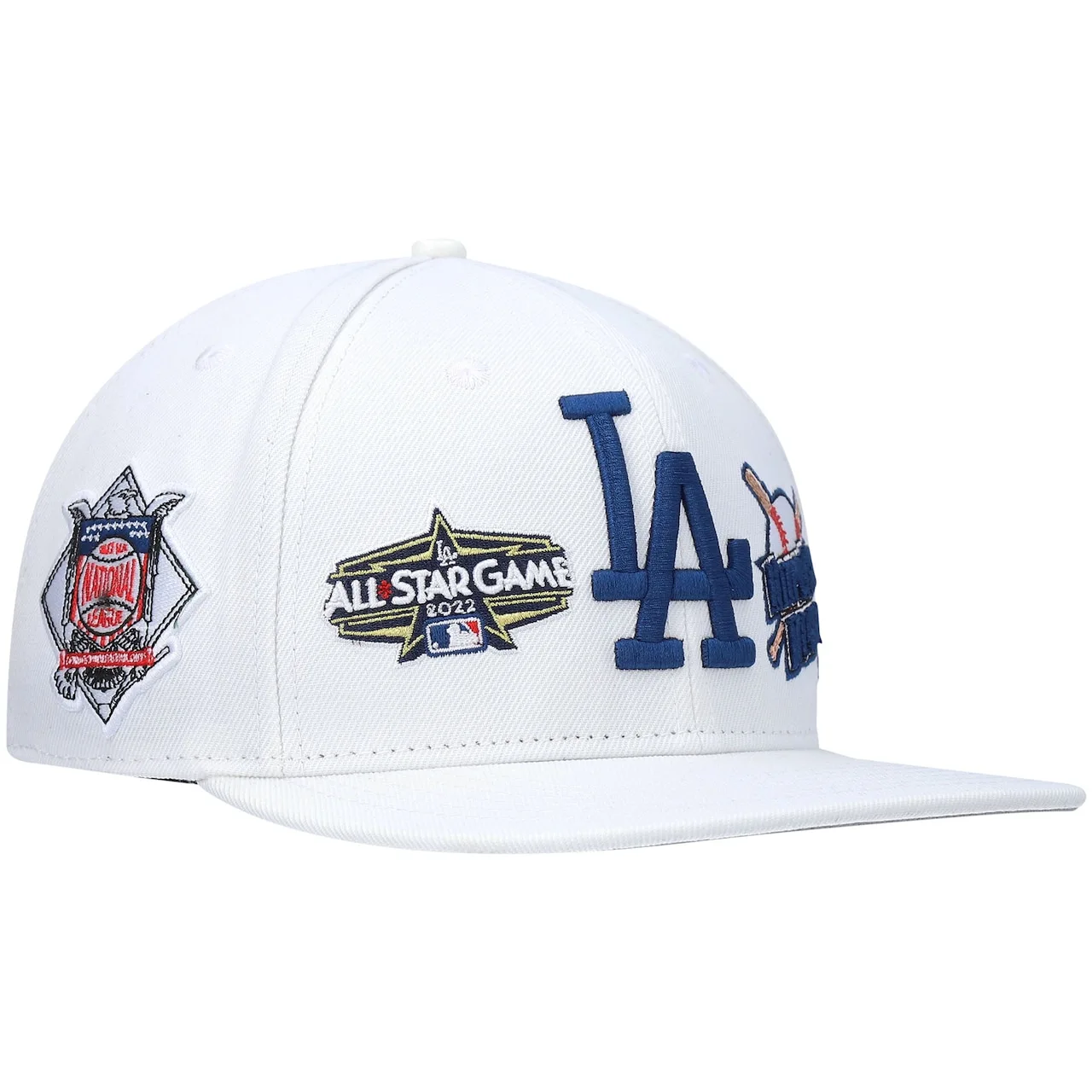 Men's Los Angeles Dodgers Pro Standard White All-Star Multi Hit Wool Snapback Hat 5 Men's Los Angeles Dodgers Pro Standard White All-Star Multi Hit Wool Snapback Hat - Image 3