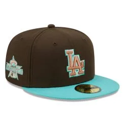 Men's Los Angeles Dodgers New Era Brown/Mint Walnut Mint 59FIFTY Fitted Hat