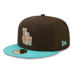 Men's Los Angeles Dodgers New Era Brown/Mint Walnut Mint 59FIFTY Fitted Hat -San Diego Padres Caps Sales mint los angeles dodgers walnut mint 59fifty fitted hat ss5 p 4937137pv 3u hicfaimkqkannkmifjrqv ekbhlsq6h4azrityh7hc
