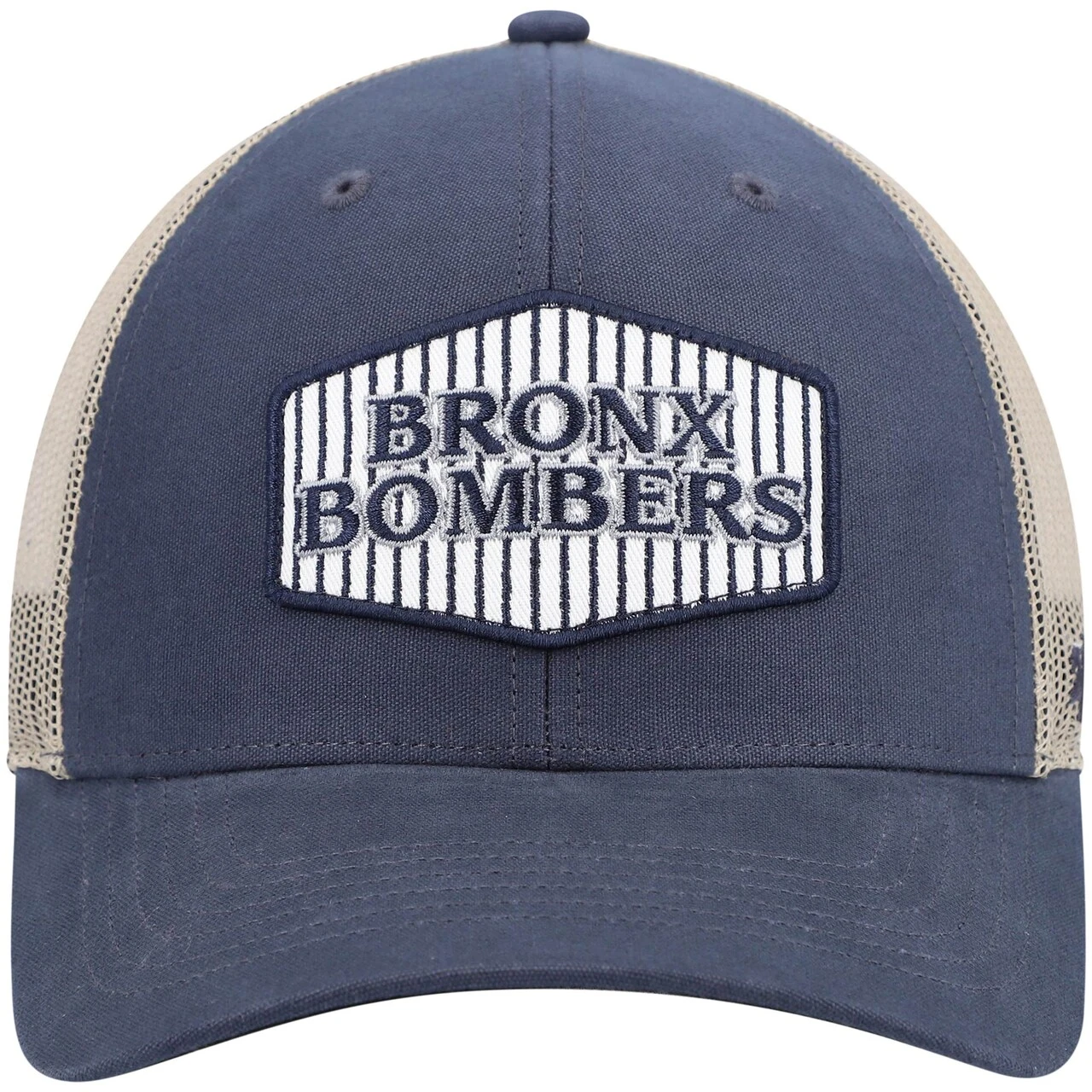 Men's New York Yankees '47 Navy/Natural Bronx Bombers Local Haven Trucker Snapback Hat 4 Men's New York Yankees '47 Navy/Natural Bronx Bombers Local Haven Trucker Snapback Hat - Image 2