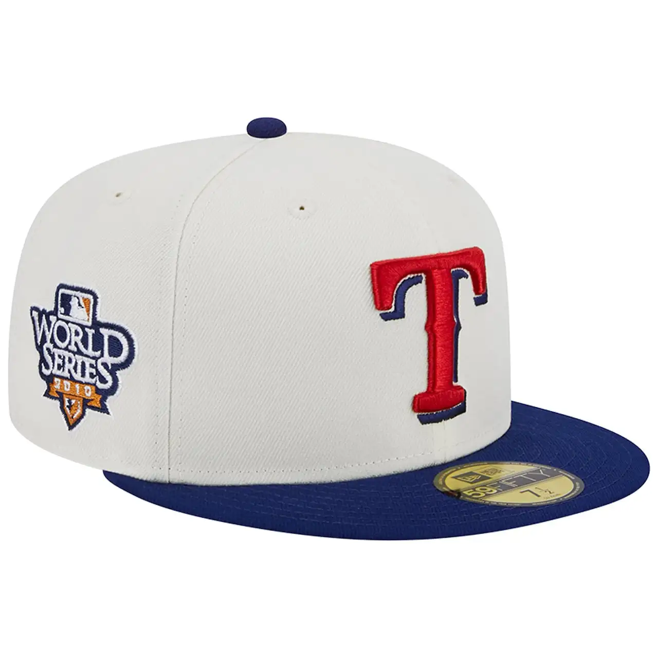 Men's Texas Rangers New Era Stone/Navy Retro 59FIFTY Fitted Hat 3 Men's Texas Rangers New Era Stone/Navy Retro 59FIFTY Fitted Hat