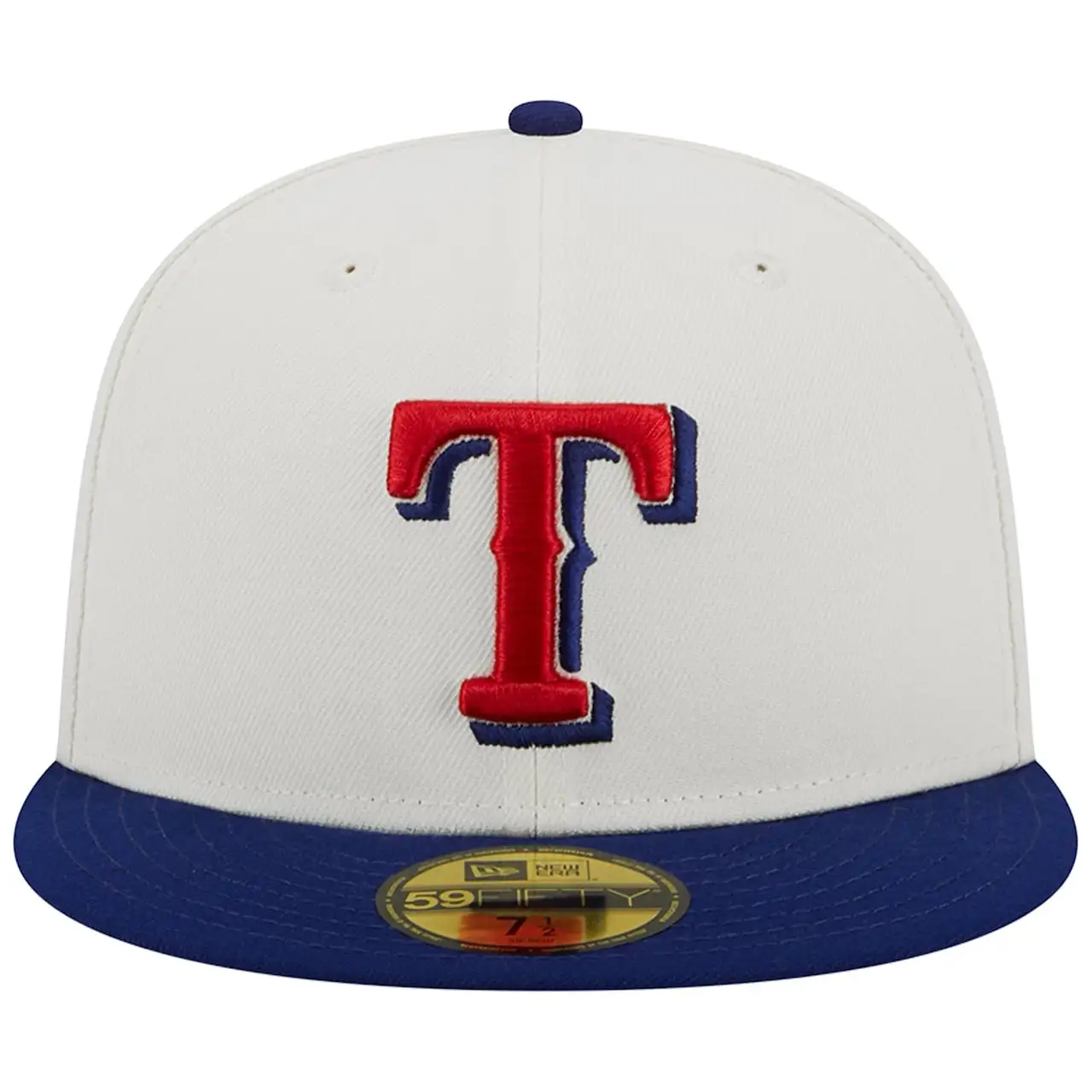 Men's Texas Rangers New Era Stone/Navy Retro 59FIFTY Fitted Hat 4 Men's Texas Rangers New Era Stone/Navy Retro 59FIFTY Fitted Hat - Image 2