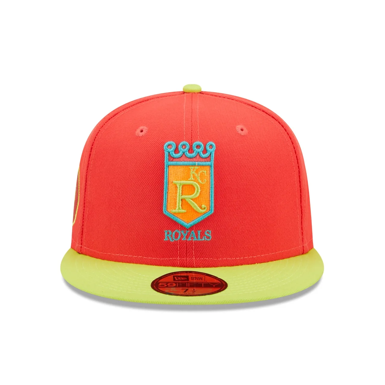 Men's Kansas City Royals New Era Red/Neon Green 25th Anniversary Lava Highlighter Combo 59FIFTY Fitted Hat 4 Men's Kansas City Royals New Era Red/Neon Green 25th Anniversary Lava Highlighter Combo 59FIFTY Fitted Hat - Image 2