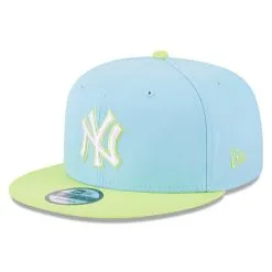Men's New York Yankees New Era Light Blue/Neon Green Spring Basic Two-Tone 9FIFTY Snapback Hat