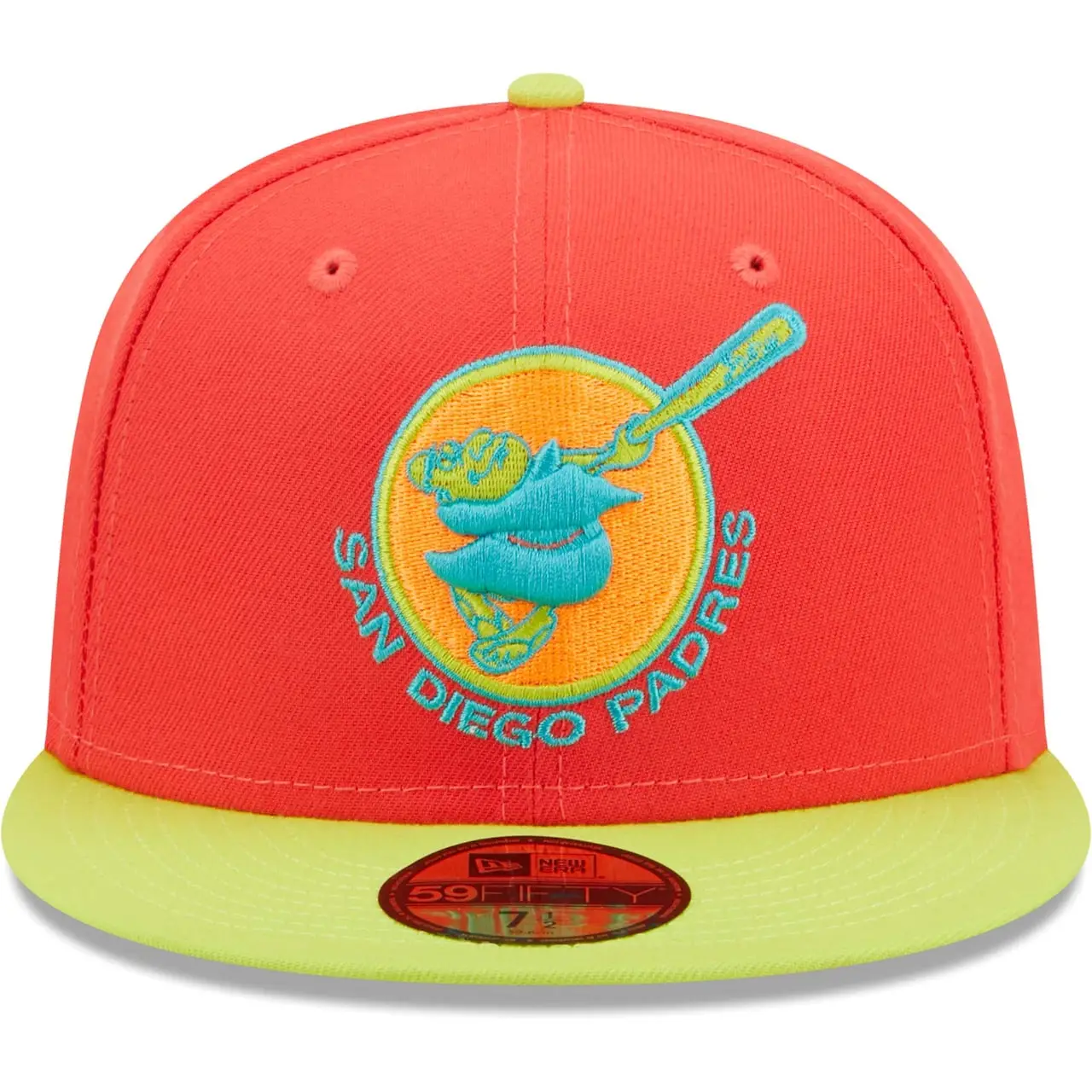 Men's San Diego Padres New Era Red/Neon Green Lava Highlighter Combo 59FIFTY Fitted Hat 4 Men's San Diego Padres New Era Red/Neon Green Lava Highlighter Combo 59FIFTY Fitted Hat - Image 2