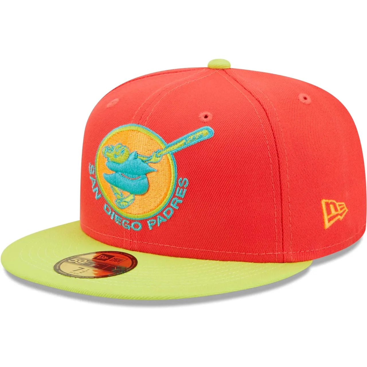 Men's San Diego Padres New Era Red/Neon Green Lava Highlighter Combo 59FIFTY Fitted Hat 5 Men's San Diego Padres New Era Red/Neon Green Lava Highlighter Combo 59FIFTY Fitted Hat - Image 3