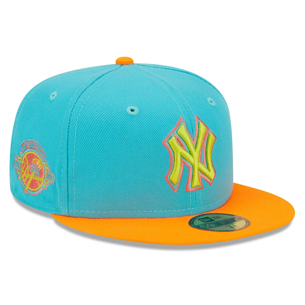 Men's New York Yankees New Era Blue/Orange Vice Highlighter 59FIFTY Fitted Hat 3 Men's New York Yankees New Era Blue/Orange Vice Highlighter 59FIFTY Fitted Hat
