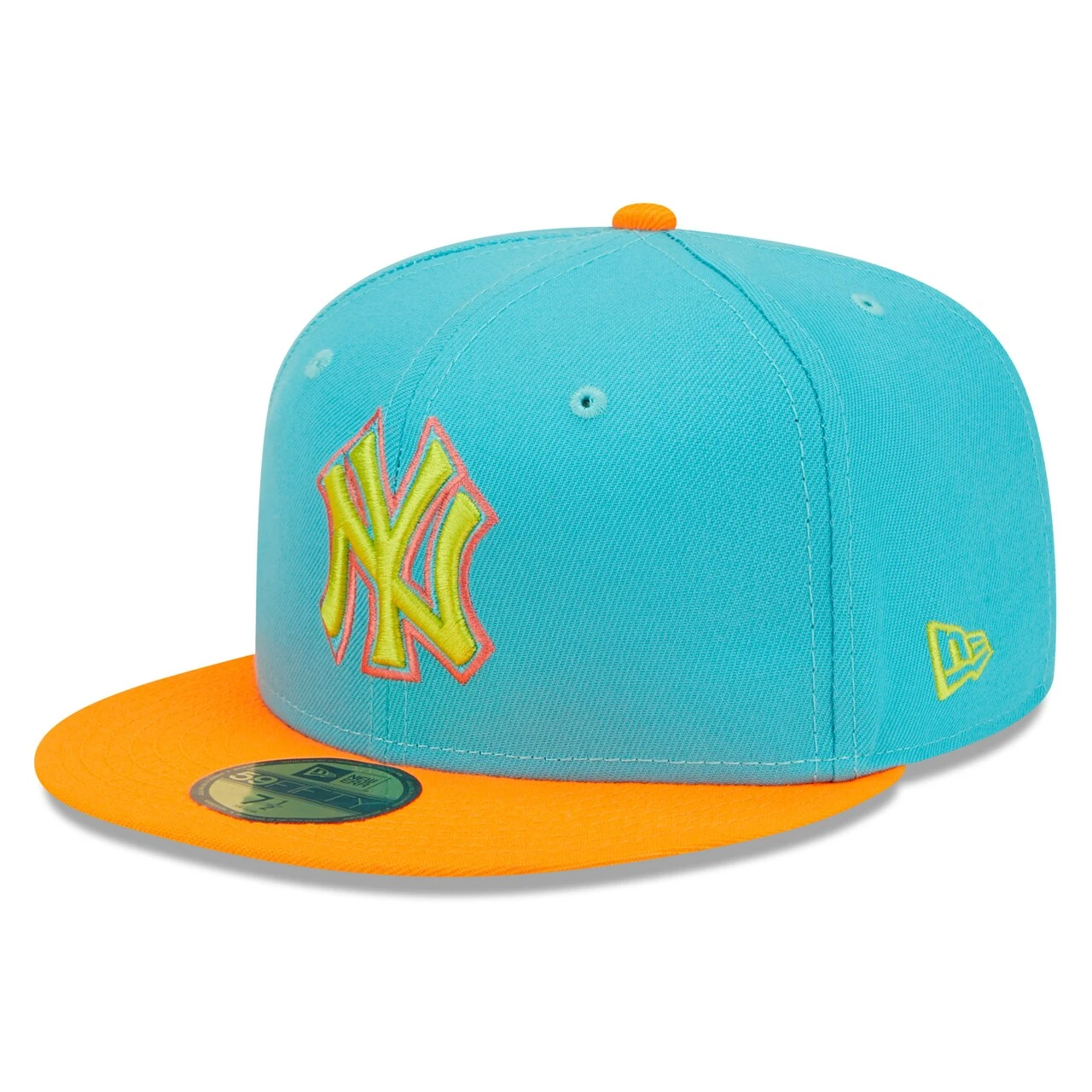 Men's New York Yankees New Era Blue/Orange Vice Highlighter 59FIFTY Fitted Hat 5 Men's New York Yankees New Era Blue/Orange Vice Highlighter 59FIFTY Fitted Hat - Image 3