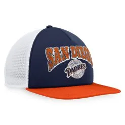 Men's San Diego Padres Fanatics Branded Navy/Orange Heritage Foam Front Trucker Snapback Hat -San Diego Padres Caps Sales orange san diego padres heritage foam front trucker snapback hat ss5 p 4906740pv 3u 1wujernvhfqrgckisy96v zgqs6dtfmh6ge9aqm52o