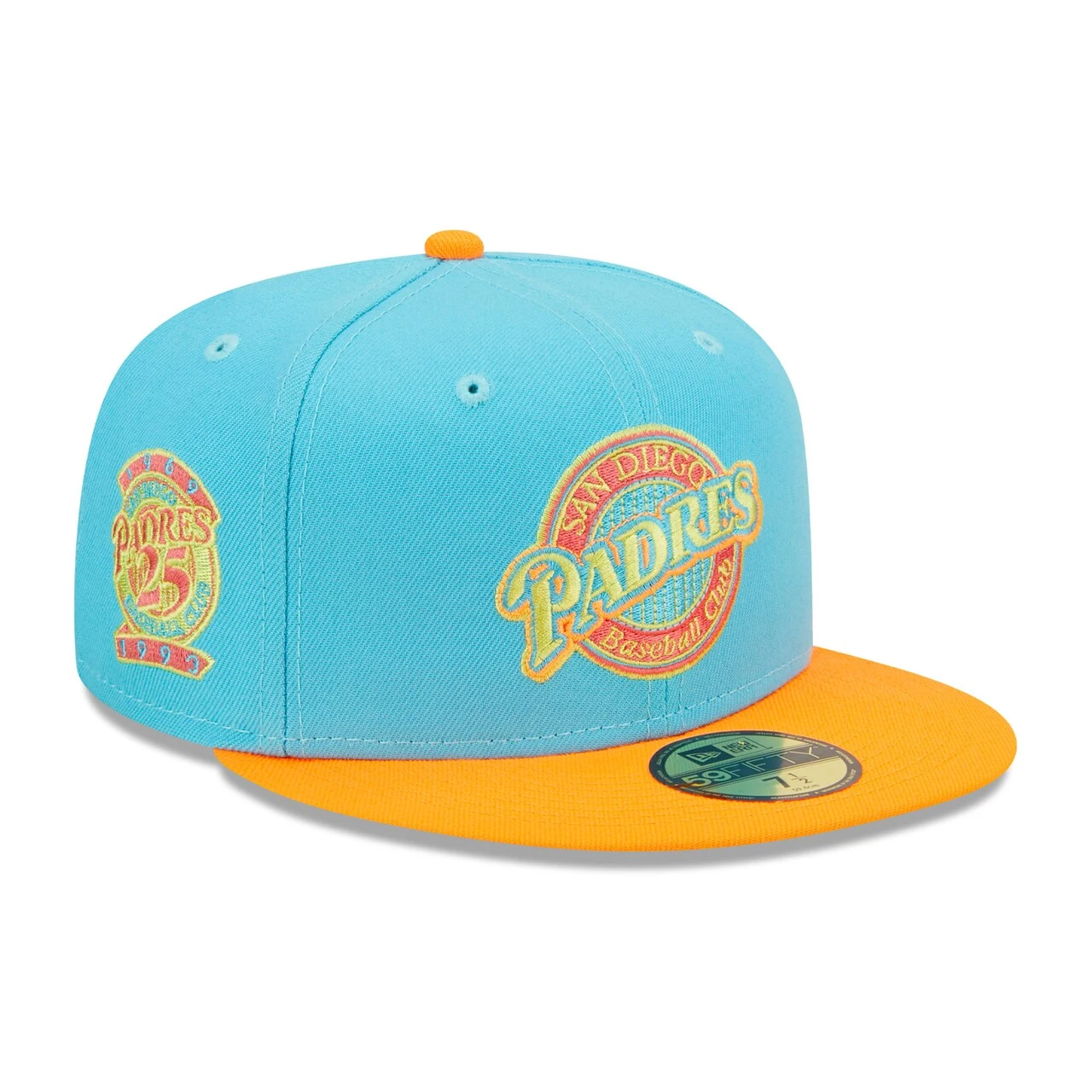 Men's San Diego Padres New Era Blue/Orange Vice Highlighter 59FIFTY Fitted Hat 3 Men's San Diego Padres New Era Blue/Orange Vice Highlighter 59FIFTY Fitted Hat