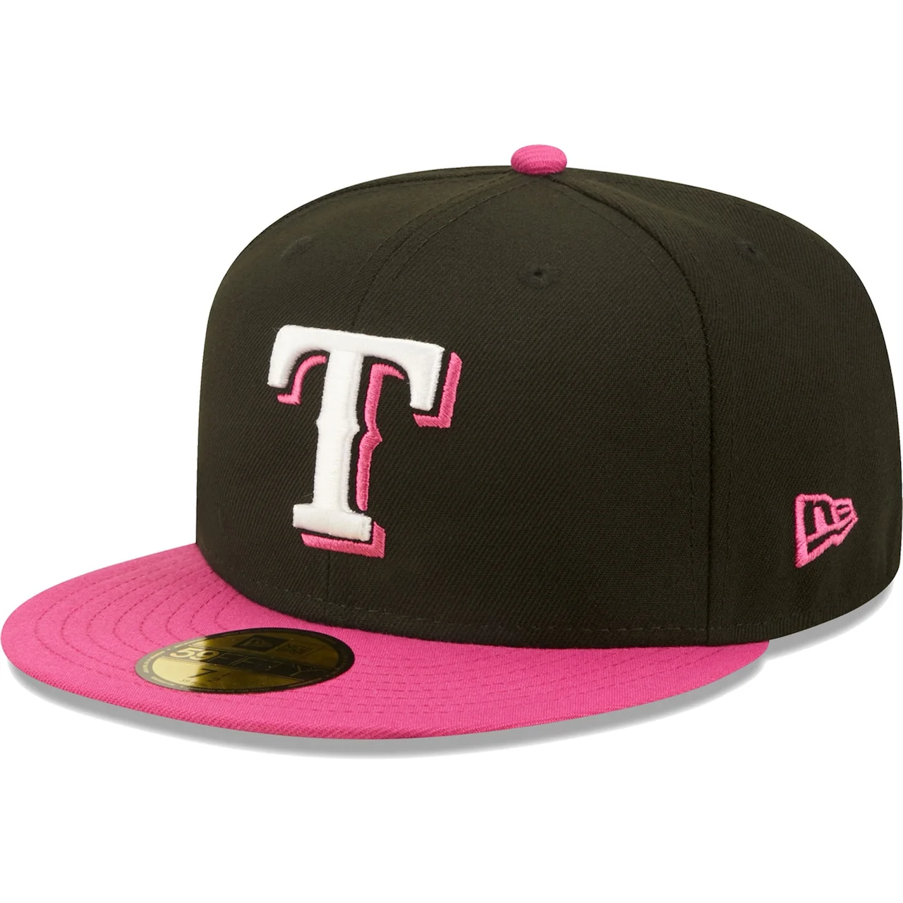 Men's Texas Rangers New Era Black/Pink 2011 World Series Passion 59FIFTY Fitted Hat 5 Men's Texas Rangers New Era Black/Pink 2011 World Series Passion 59FIFTY Fitted Hat - Image 3