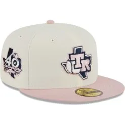 Men's Texas Rangers New Era White/Pink Chrome Rogue 59FIFTY Fitted Hat