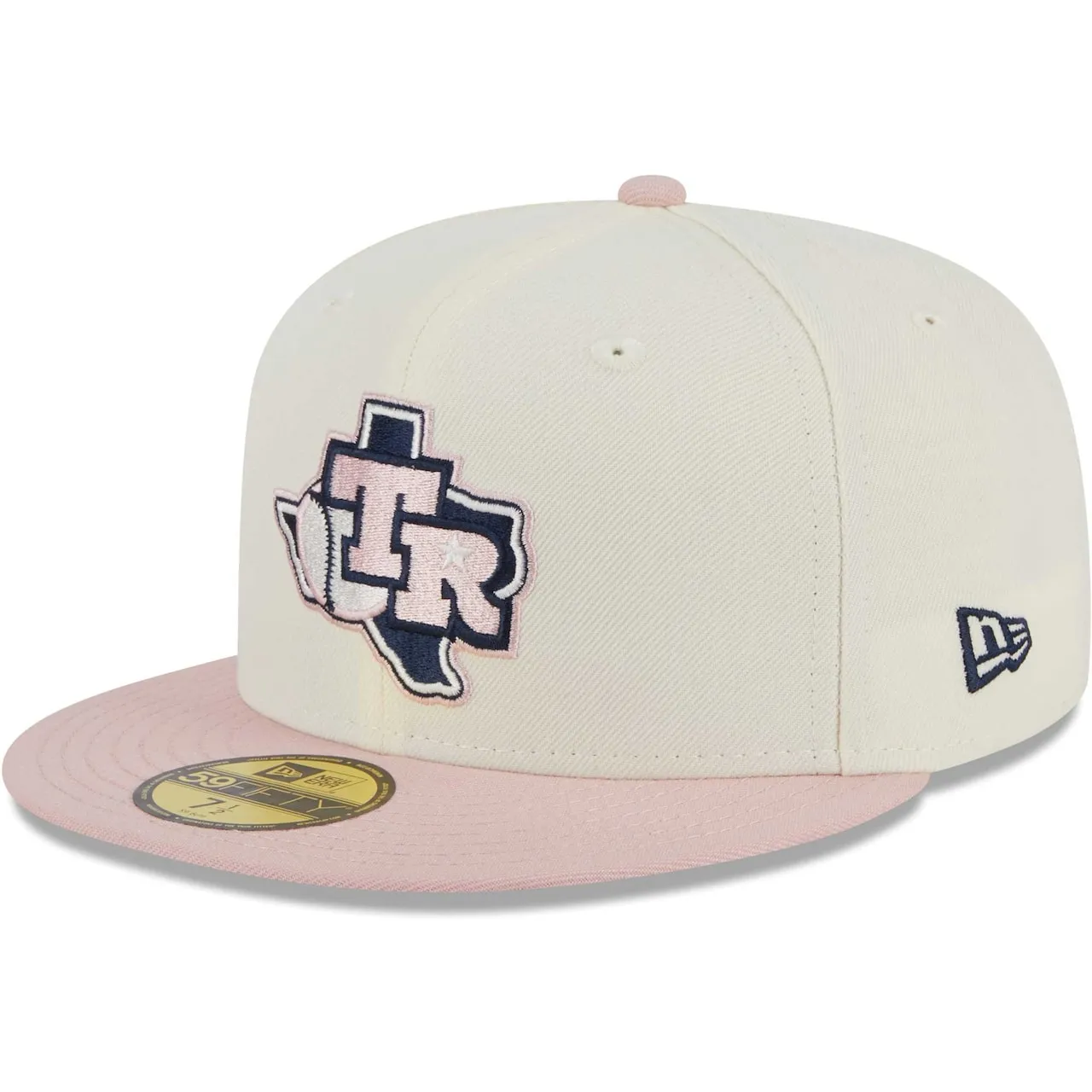 Men's Texas Rangers New Era White/Pink Chrome Rogue 59FIFTY Fitted Hat 5 Men's Texas Rangers New Era White/Pink Chrome Rogue 59FIFTY Fitted Hat - Image 3