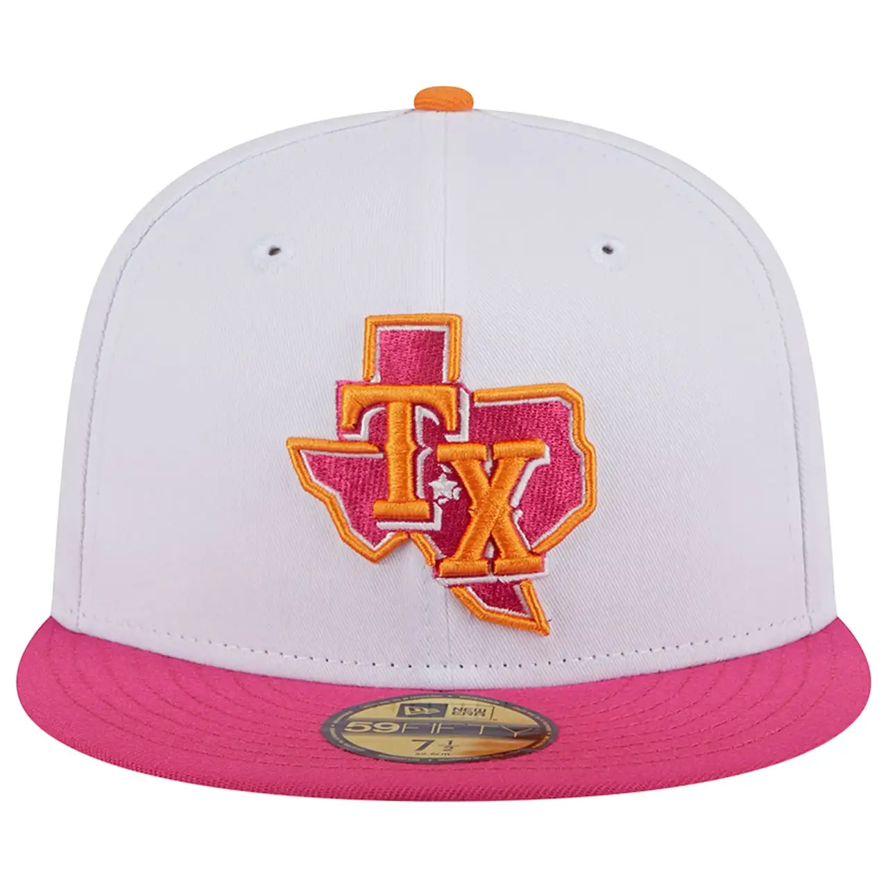Men's Texas Rangers New Era White/Pink Globe Life Field Inaugural Season 59FIFTY Fitted Hat 4 Men's Texas Rangers New Era White/Pink Globe Life Field Inaugural Season 59FIFTY Fitted Hat - Image 2