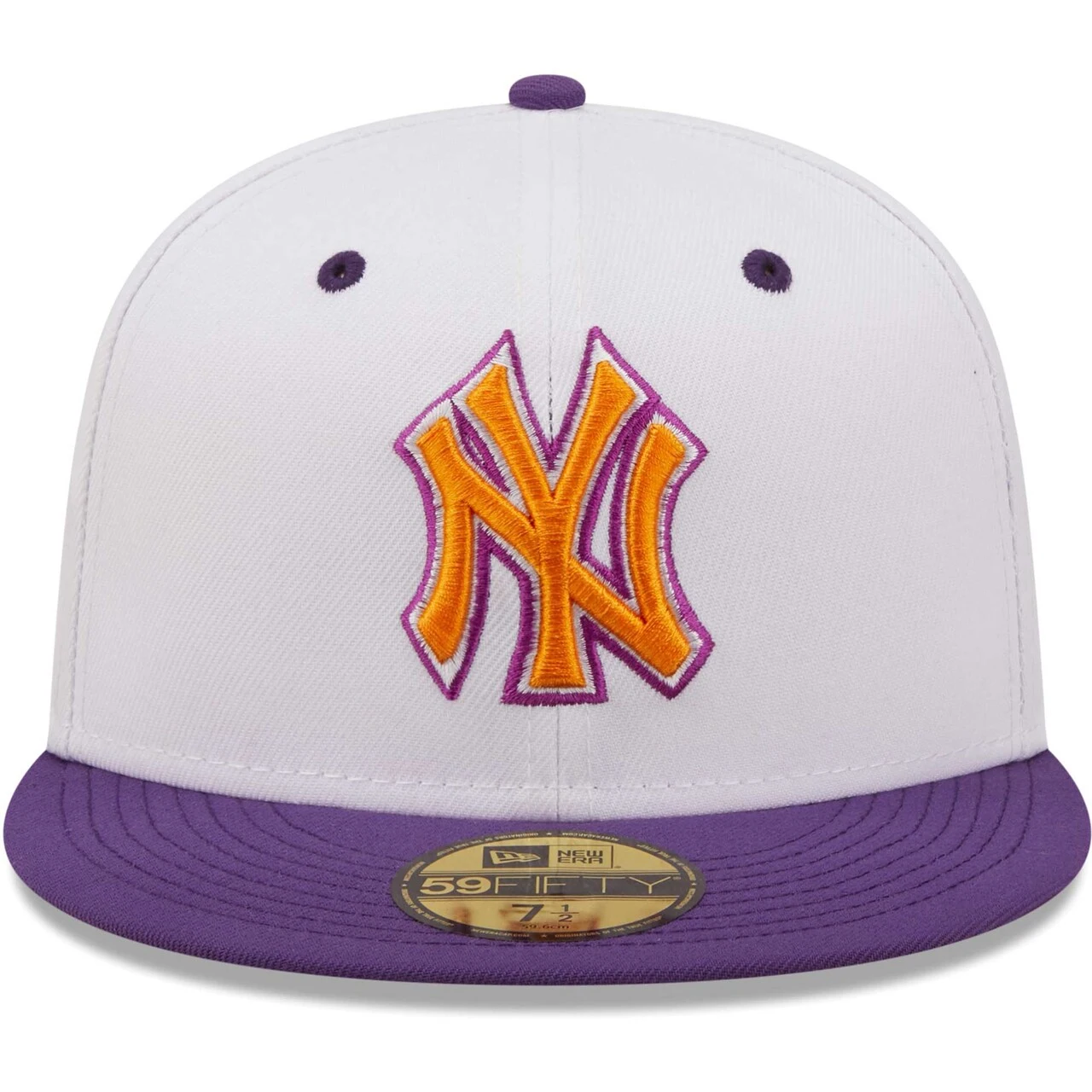 Men's New York Yankees New Era White/Purple 2000 World Series Grape Lolli 59FIFTY Fitted Hat 4 Men's New York Yankees New Era White/Purple 2000 World Series Grape Lolli 59FIFTY Fitted Hat - Image 2