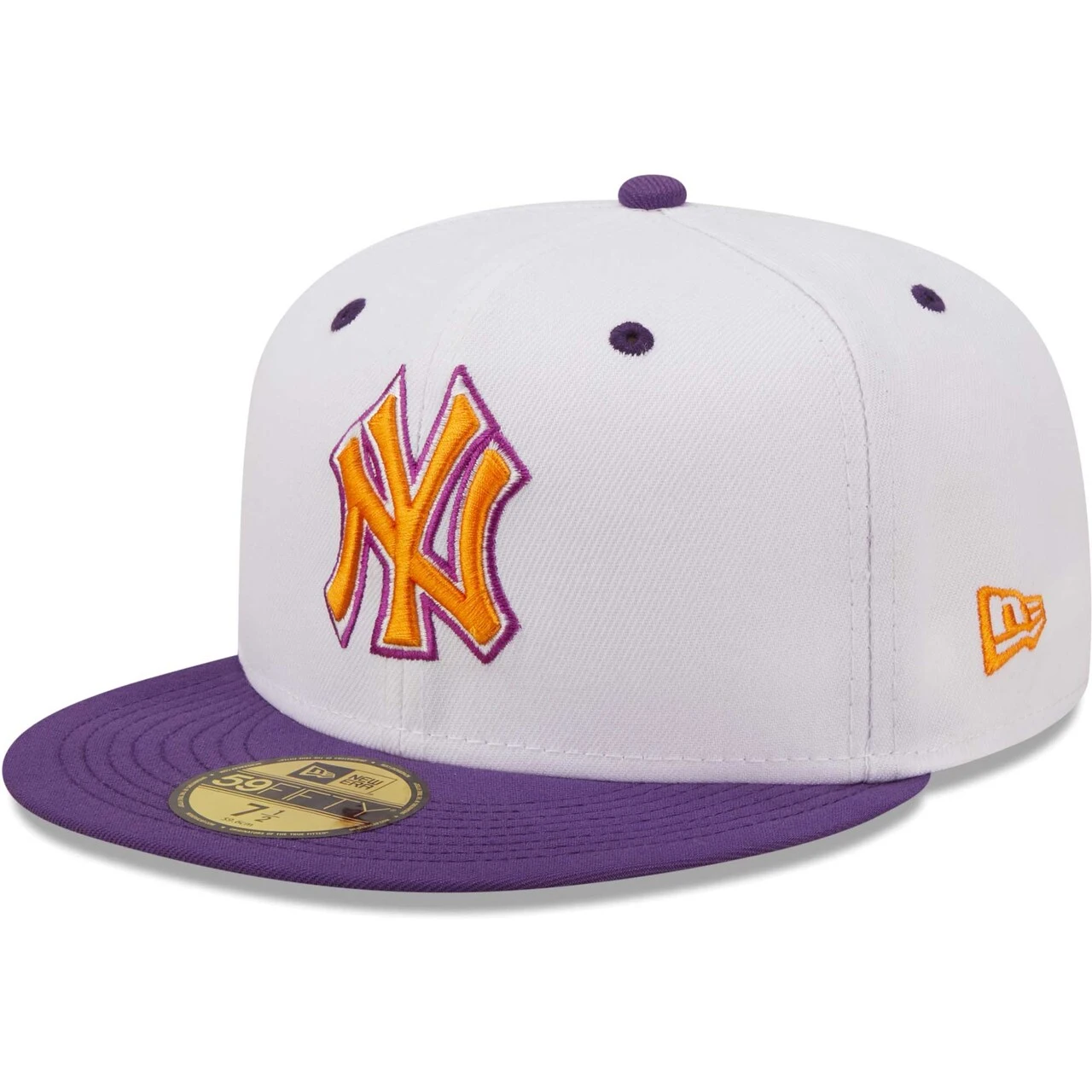 Men's New York Yankees New Era White/Purple 2000 World Series Grape Lolli 59FIFTY Fitted Hat 5 Men's New York Yankees New Era White/Purple 2000 World Series Grape Lolli 59FIFTY Fitted Hat - Image 3