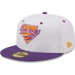 Men's San Diego Padres New Era White/Purple 40th Anniversary Grape Lolli 59FIFTY Fitted Hat -San Diego Padres Caps Sales purple san diego padres 40th anniversary grape lolli 59fifty fitted hat ss5 p 4778598pv 3u nfxmxpmyxoalntfhlyflv czncz5vysu6gsktianru