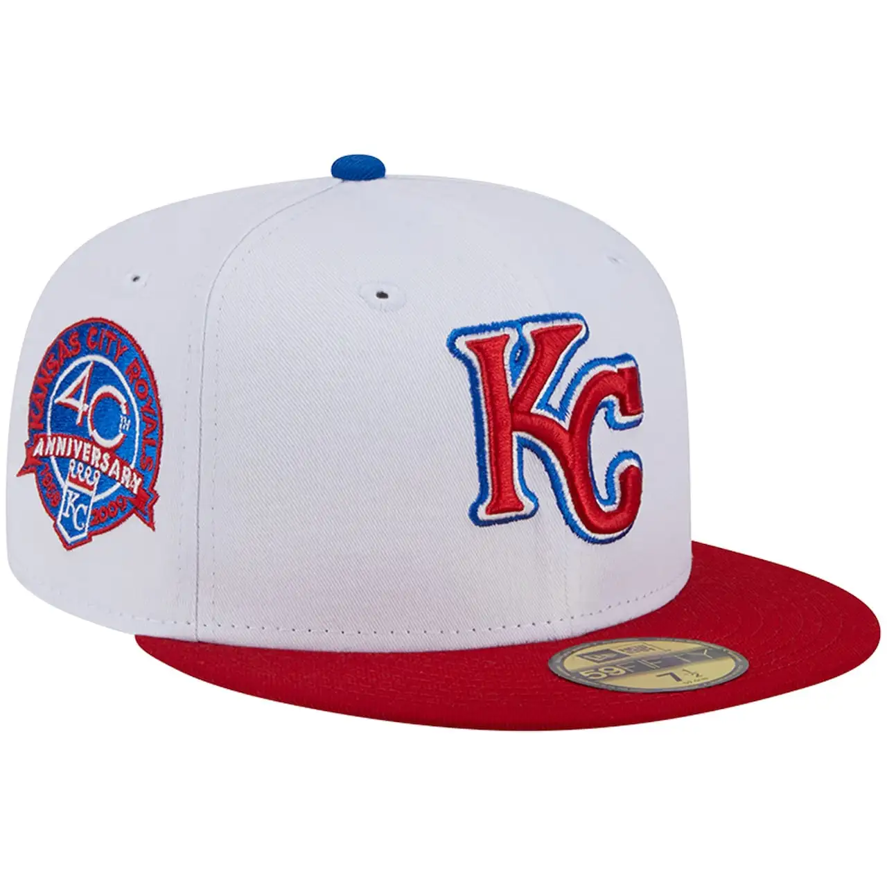 Men's Kansas City Royals New Era White/Red Undervisor 59FIFTY Fitted Hat 3 Men's Kansas City Royals New Era White/Red Undervisor 59FIFTY Fitted Hat