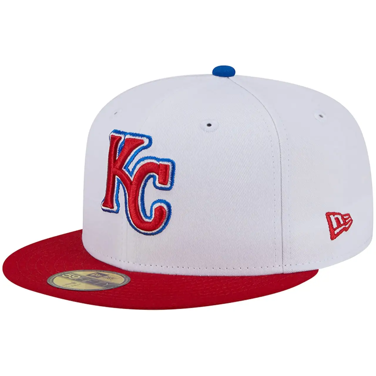 Men's Kansas City Royals New Era White/Red Undervisor 59FIFTY Fitted Hat 5 Men's Kansas City Royals New Era White/Red Undervisor 59FIFTY Fitted Hat - Image 3