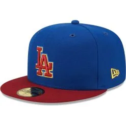 Men's Los Angeles Dodgers New Era Royal/Red Logo Primary Jewel Gold Undervisor 59FIFTY Fitted Hat -San Diego Padres Caps Sales red los angeles dodgers logo primary jewel gold undervisor 59fifty fitted hat pi4858000 altimages ff 4858243 86d6a4bed3a21b660f31alt3 full