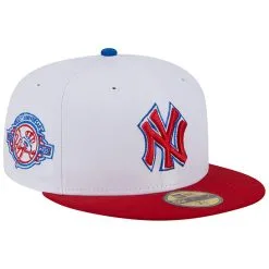Men's New York Yankees New Era White/Red Undervisor 59FIFTY Fitted Hat