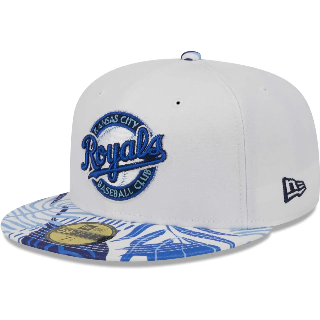 Men's Kansas City Royals New Era White/Royal Flamingo 59FIFTY Fitted Hat 3 Men's Kansas City Royals New Era White/Royal Flamingo 59FIFTY Fitted Hat