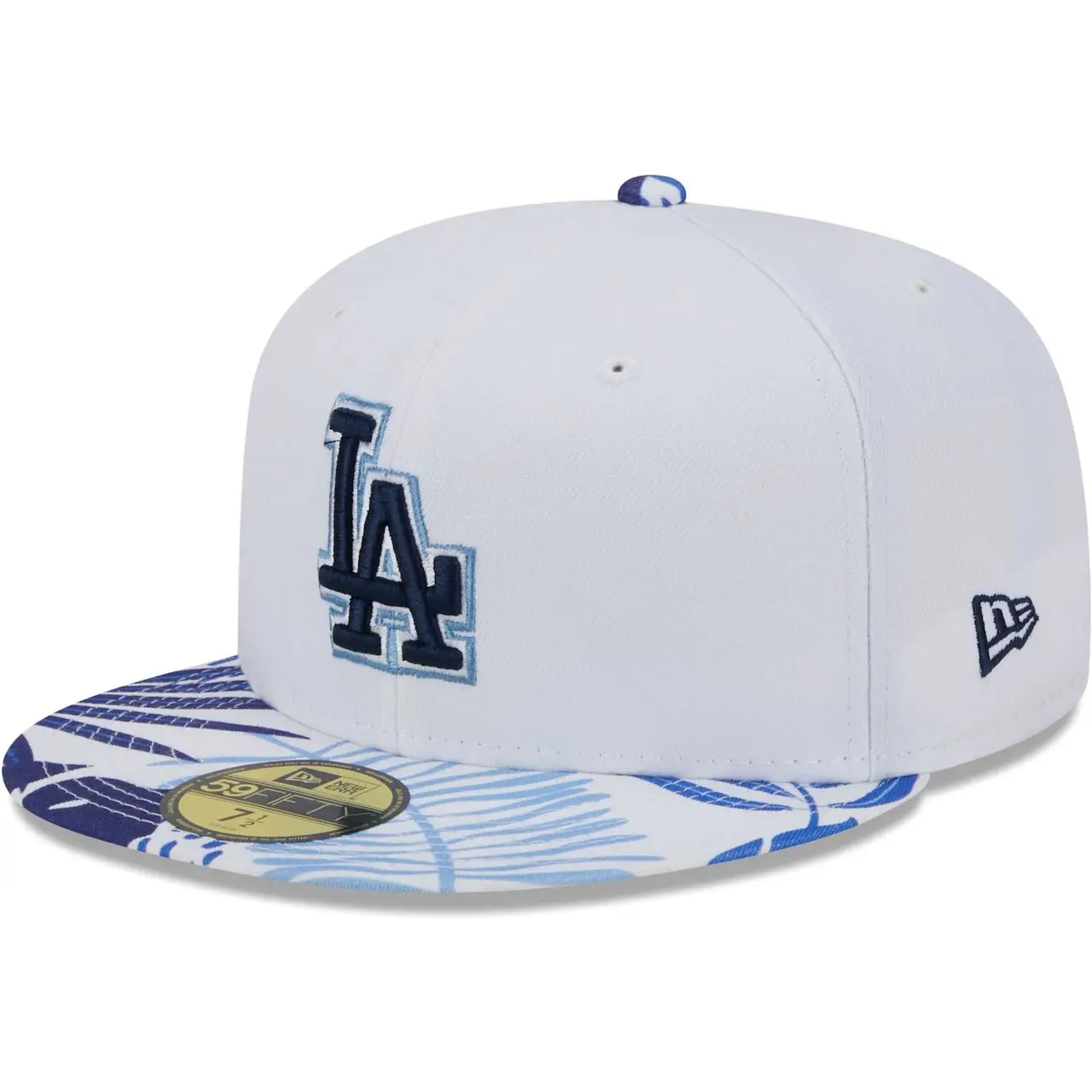 Men's Los Angeles Dodgers New Era White/Royal Flamingo 59FIFTY Fitted Hat 3 Men's Los Angeles Dodgers New Era White/Royal Flamingo 59FIFTY Fitted Hat