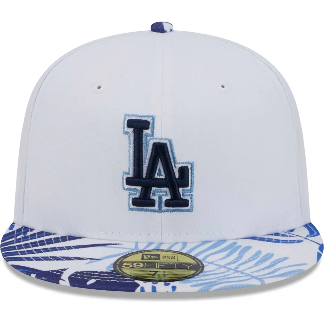Men's Los Angeles Dodgers New Era White/Royal Flamingo 59FIFTY Fitted Hat 4 Men's Los Angeles Dodgers New Era White/Royal Flamingo 59FIFTY Fitted Hat - Image 2