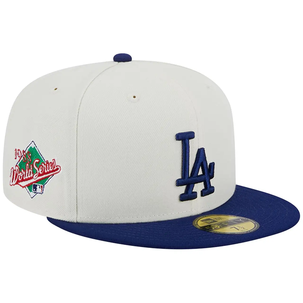 Men's Los Angeles Dodgers New Era Stone/Royal Retro 59FIFTY Fitted Hat 3 Men's Los Angeles Dodgers New Era Stone/Royal Retro 59FIFTY Fitted Hat