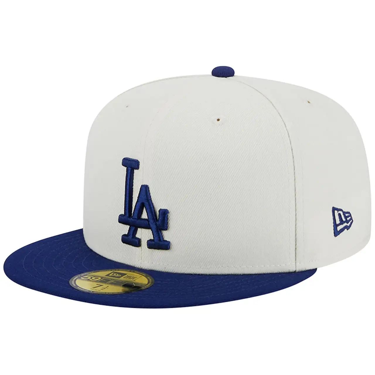 Men's Los Angeles Dodgers New Era Stone/Royal Retro 59FIFTY Fitted Hat 5 Men's Los Angeles Dodgers New Era Stone/Royal Retro 59FIFTY Fitted Hat - Image 3