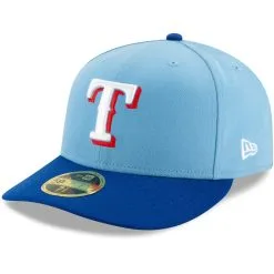 Men's Texas Rangers New Era Light Blue/Royal 2020 Alternate 2 Authentic Collection On Field Low Profile 59FIFTY Fitted Hat