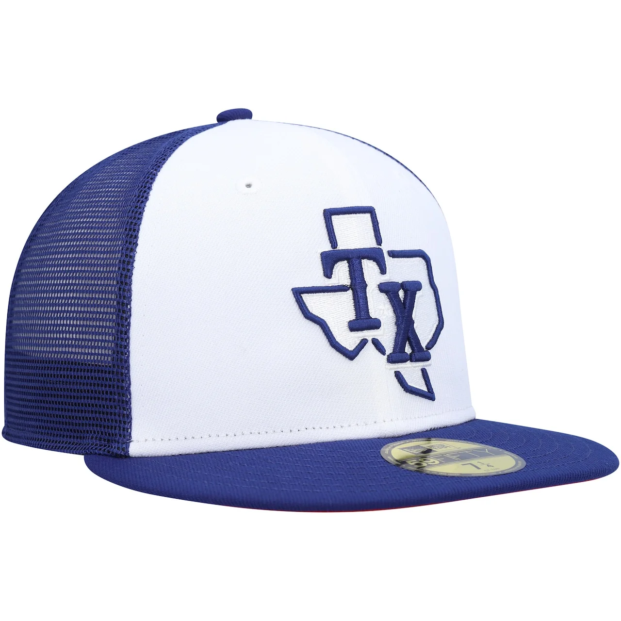 Men's Texas Rangers New Era White/Royal 2023 On-Field Batting Practice 59FIFTY Fitted Hat 5 Men's Texas Rangers New Era White/Royal 2023 On-Field Batting Practice 59FIFTY Fitted Hat - Image 3