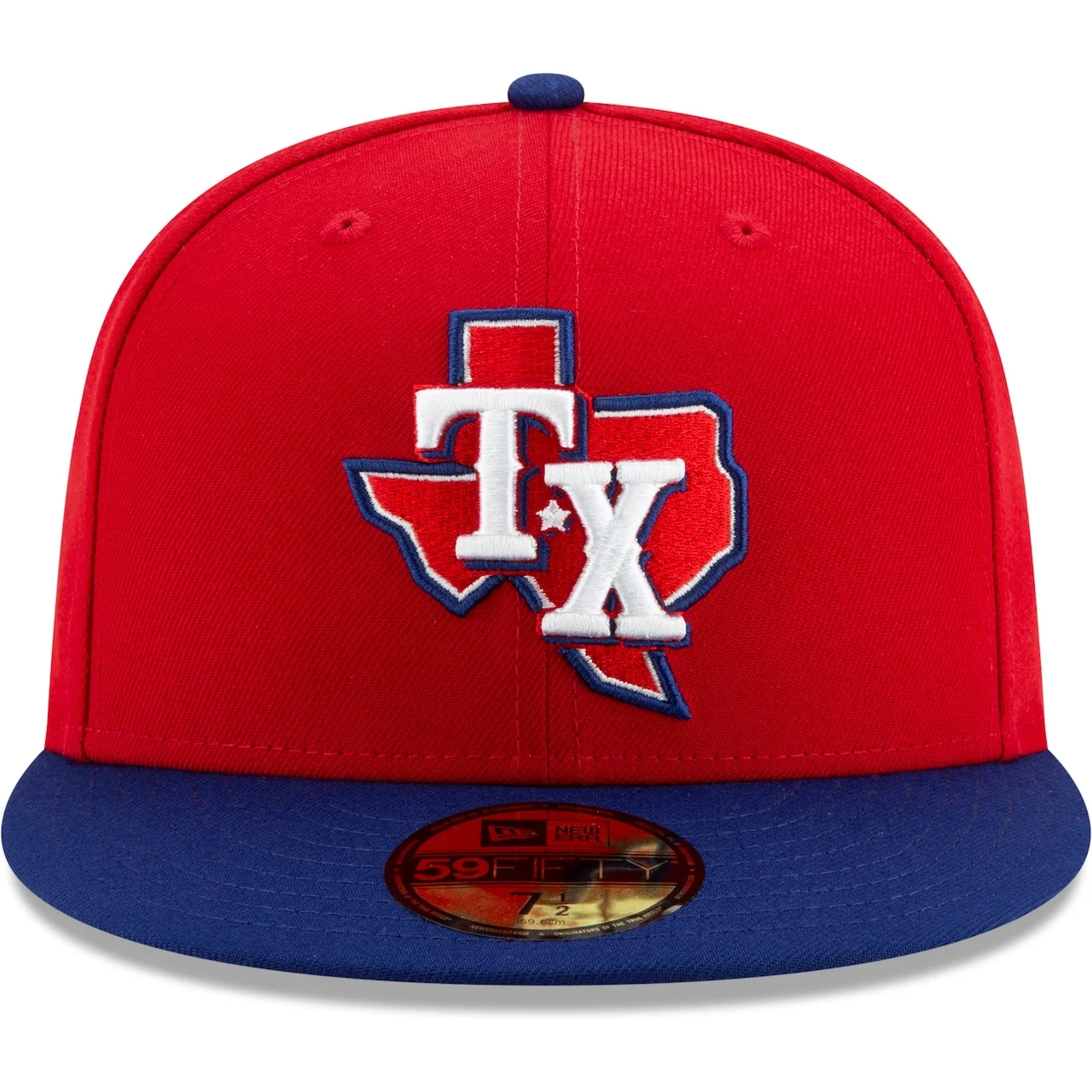 Men's Texas Rangers New Era Red/Royal 50th Anniversary Authentic Collection On-Field 59FIFTY Fitted Hat 4 Men's Texas Rangers New Era Red/Royal 50th Anniversary Authentic Collection On-Field 59FIFTY Fitted Hat - Image 2
