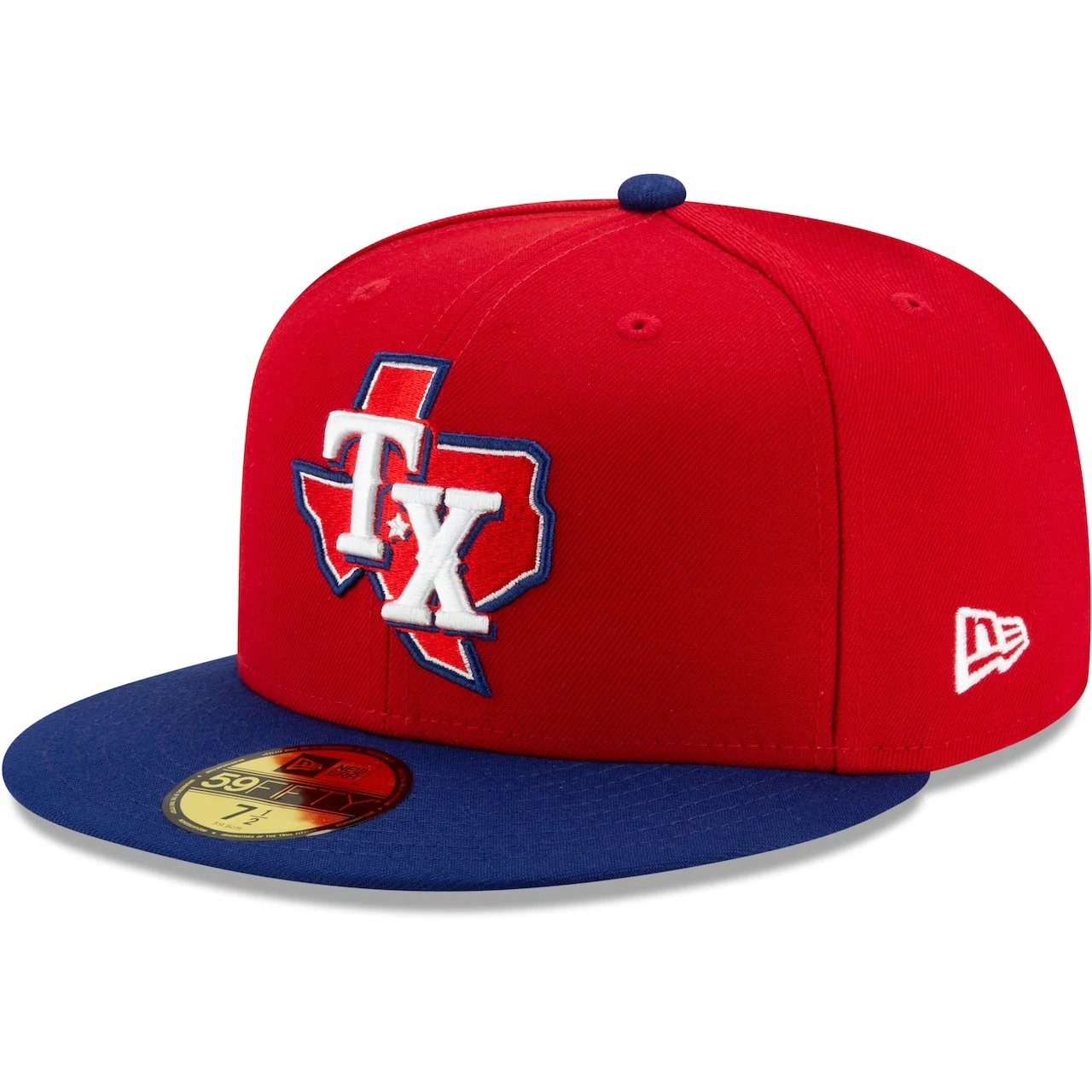 Men's Texas Rangers New Era Red/Royal 50th Anniversary Authentic Collection On-Field 59FIFTY Fitted Hat 5 Men's Texas Rangers New Era Red/Royal 50th Anniversary Authentic Collection On-Field 59FIFTY Fitted Hat - Image 3