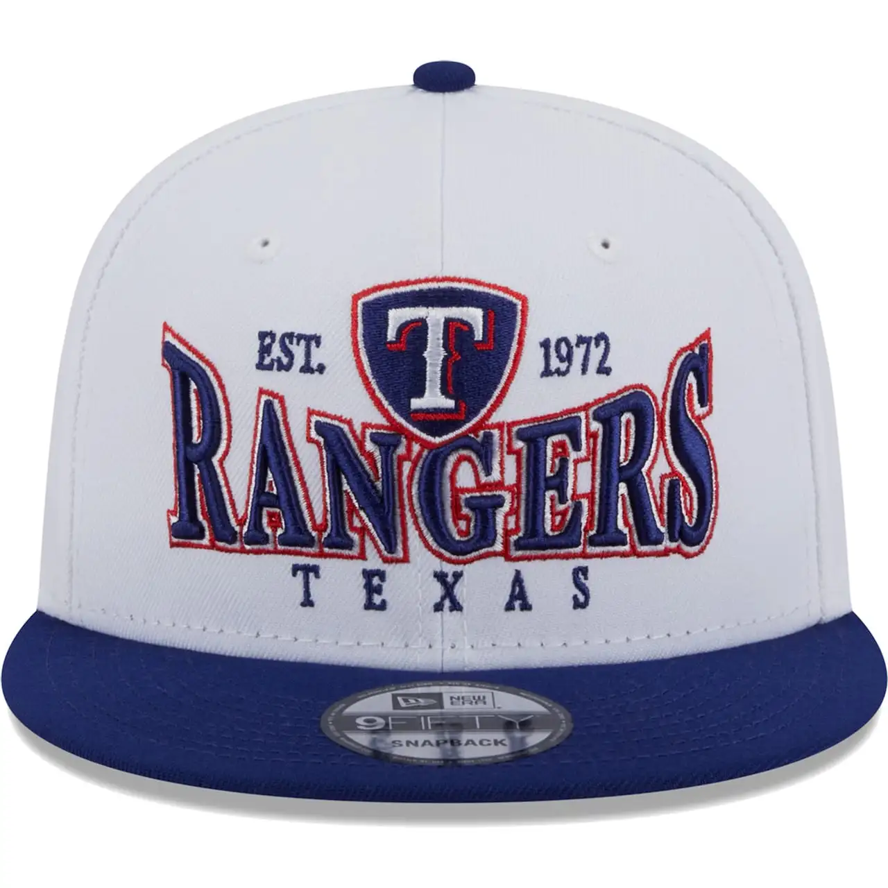 Men's Texas Rangers New Era White/Royal Crest 9FIFTY Snapback Hat 4 Men's Texas Rangers New Era White/Royal Crest 9FIFTY Snapback Hat - Image 2