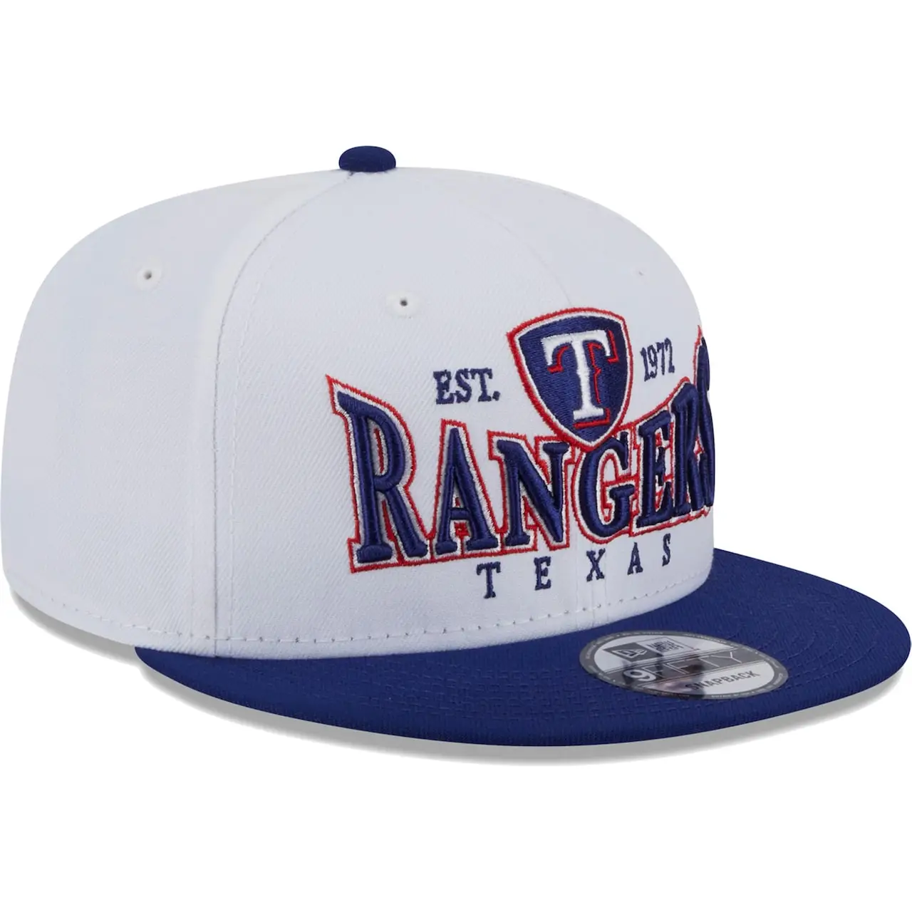 Men's Texas Rangers New Era White/Royal Crest 9FIFTY Snapback Hat 5 Men's Texas Rangers New Era White/Royal Crest 9FIFTY Snapback Hat - Image 3