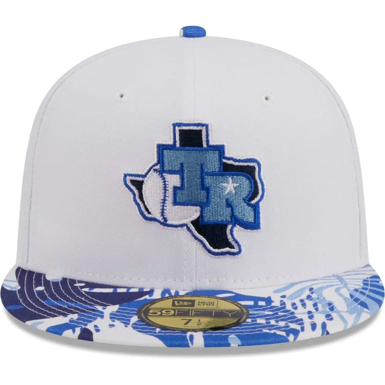 Men's Texas Rangers New Era White/Royal Flamingo 59FIFTY Fitted Hat 4 Men's Texas Rangers New Era White/Royal Flamingo 59FIFTY Fitted Hat - Image 2