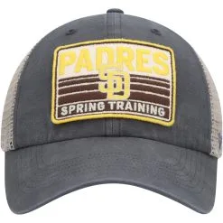 Men's San Diego Padres '47 Charcoal/Tan Four Stroke Clean Up Trucker Snapback Hat -San Diego Padres Caps Sales tan san diego padres four stroke clean up trucker snapback hat ss5 p 4935179pv 2u v5uhsrxpvkuls2l81p6tv 2f23zdfnjvtrqjto0otc