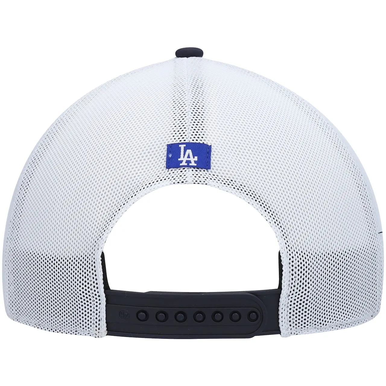 Men's Los Angeles Dodgers '47 Navy/White Flag Fill Trucker Snapback Hat 6 Men's Los Angeles Dodgers '47 Navy/White Flag Fill Trucker Snapback Hat - Image 4