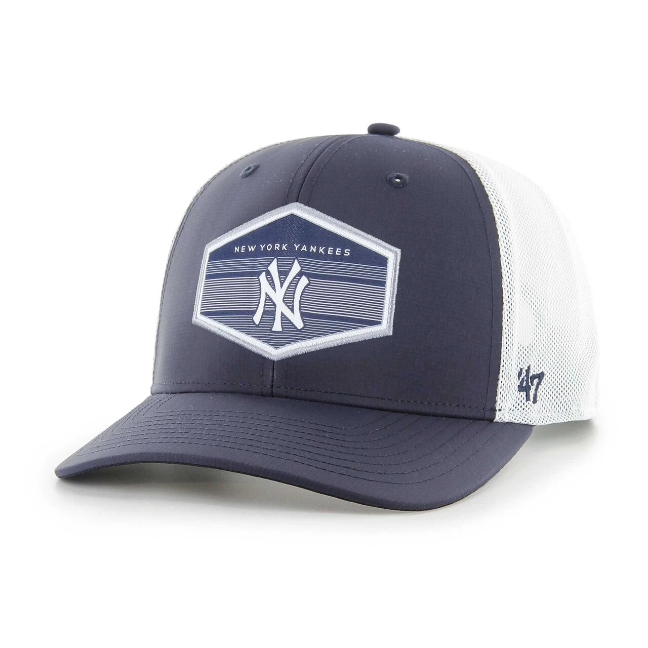 Men's New York Yankees '47 Navy/White Burgess Trucker Snapback Hat 3 Men's New York Yankees '47 Navy/White Burgess Trucker Snapback Hat