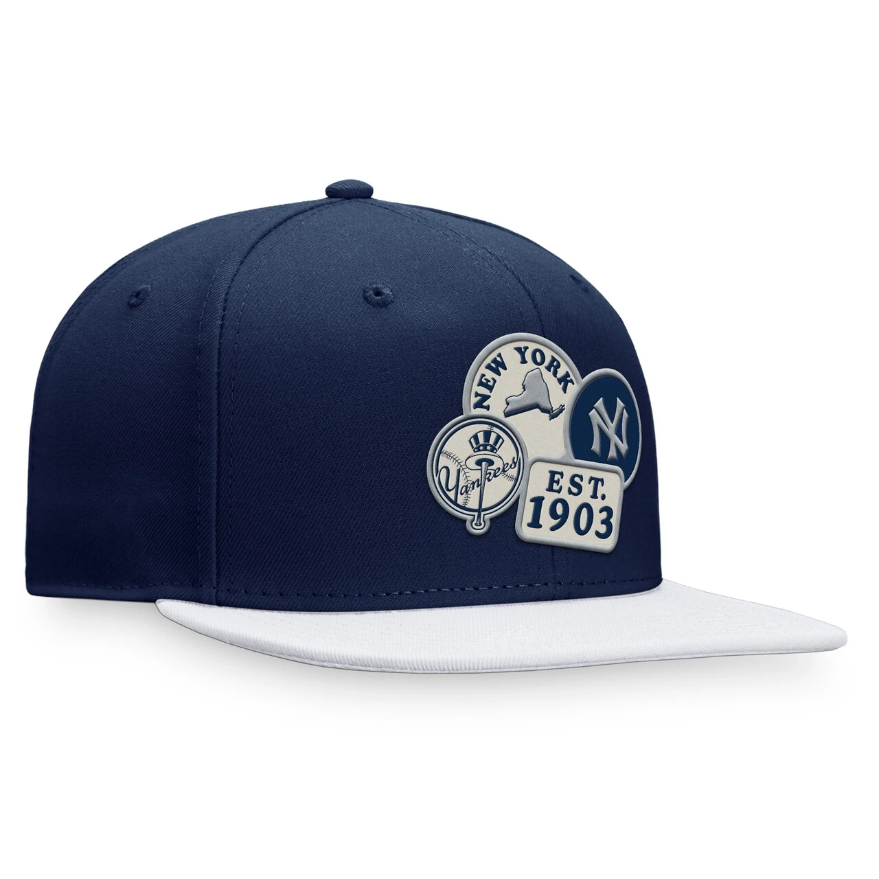 Men's New York Yankees Fanatics Branded Navy/White Heritage Patch Fitted Hat 5 Men's New York Yankees Fanatics Branded Navy/White Heritage Patch Fitted Hat - Image 3