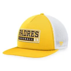 Men's San Diego Padres Majestic Gold/White Foam Trucker Snapback Hat