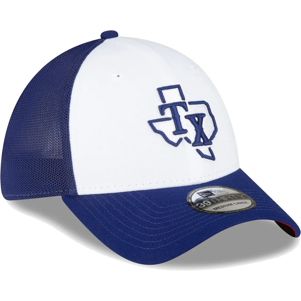 Men's Texas Rangers New Era Royal/White 2023 On-Field Batting Practice 39THIRTY Flex Hat 5 Men's Texas Rangers New Era Royal/White 2023 On-Field Batting Practice 39THIRTY Flex Hat - Image 3