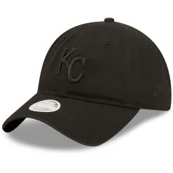 Women's Kansas City Royals New Era Black On Black Core Classic II 9TWENTY Adjustable Hat