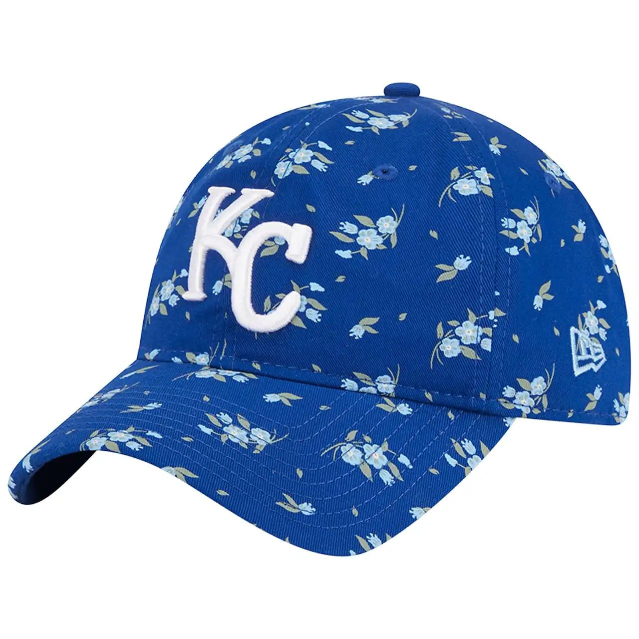 Women's Kansas City Royals New Era Royal Bloom 9TWENTY Adjustable Hat 3 Women's Kansas City Royals New Era Royal Bloom 9TWENTY Adjustable Hat